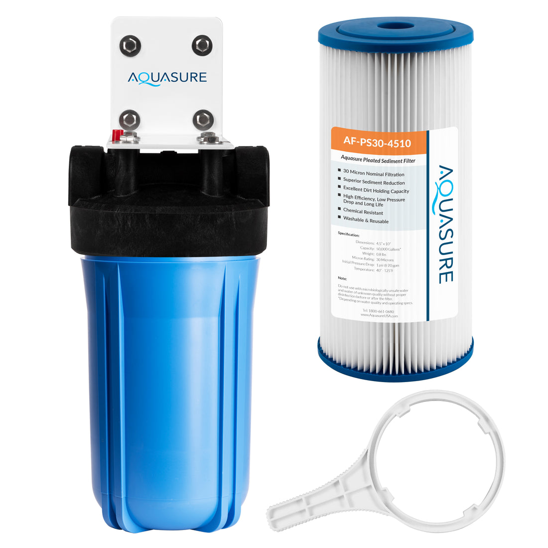 Fortitude V Series | 10&quot; Whole House Pleated Sediment Filter - 30 Micron