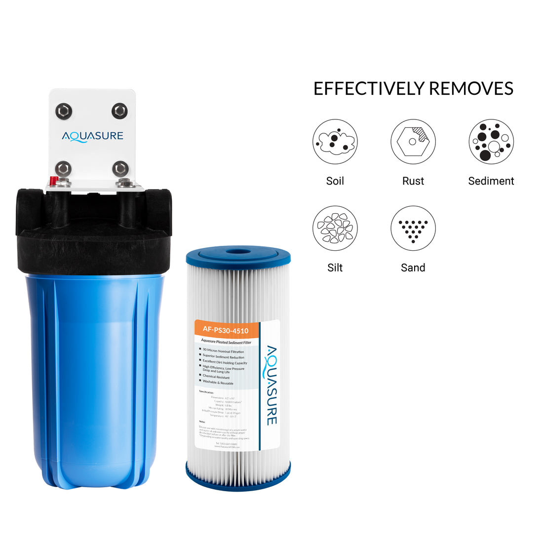 Fortitude V Series | 10" Whole House Pleated Sediment Filter - 30 Micron