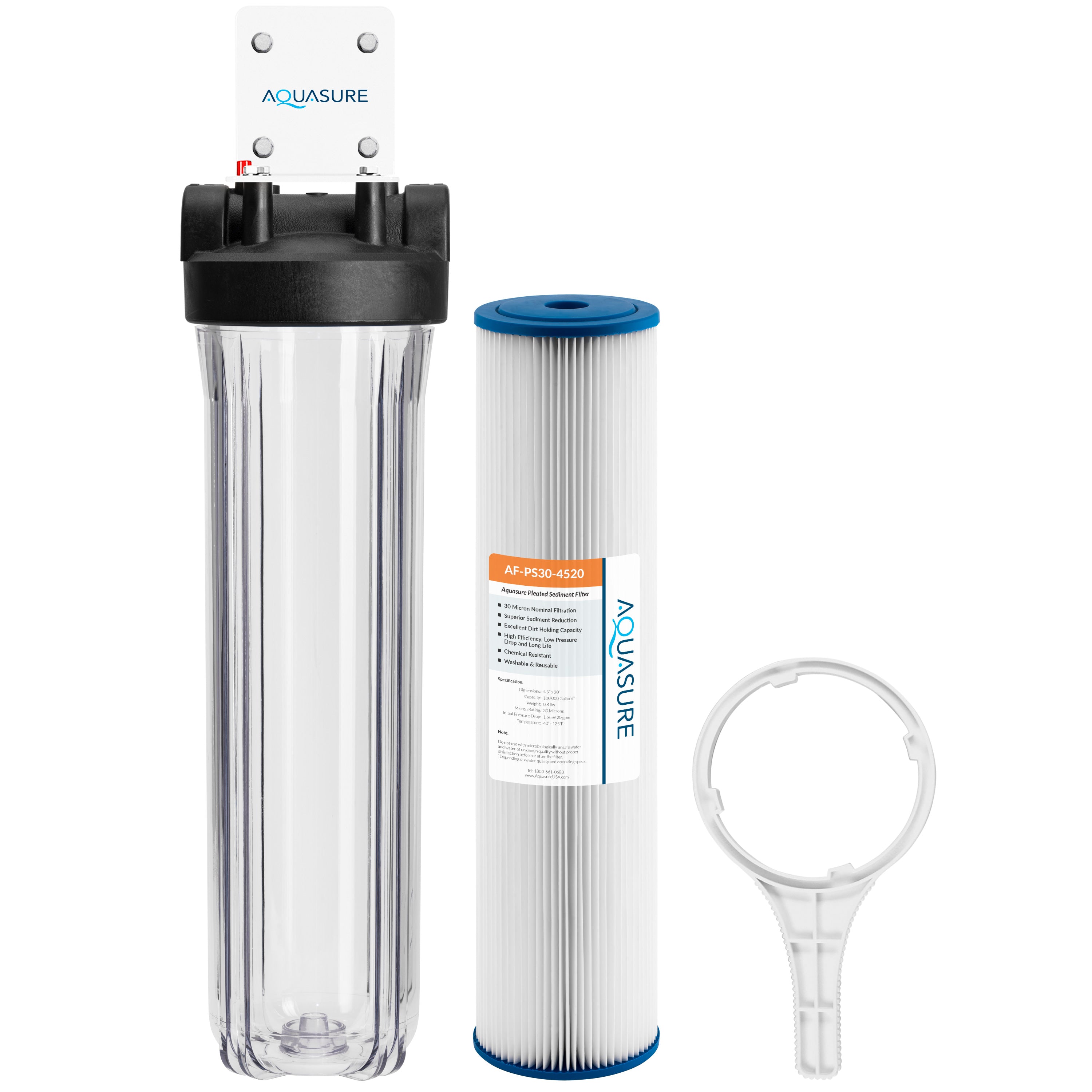 Fortitude V Series | 20&quot; Whole House Pleated Sediment Filter - 30 Micron