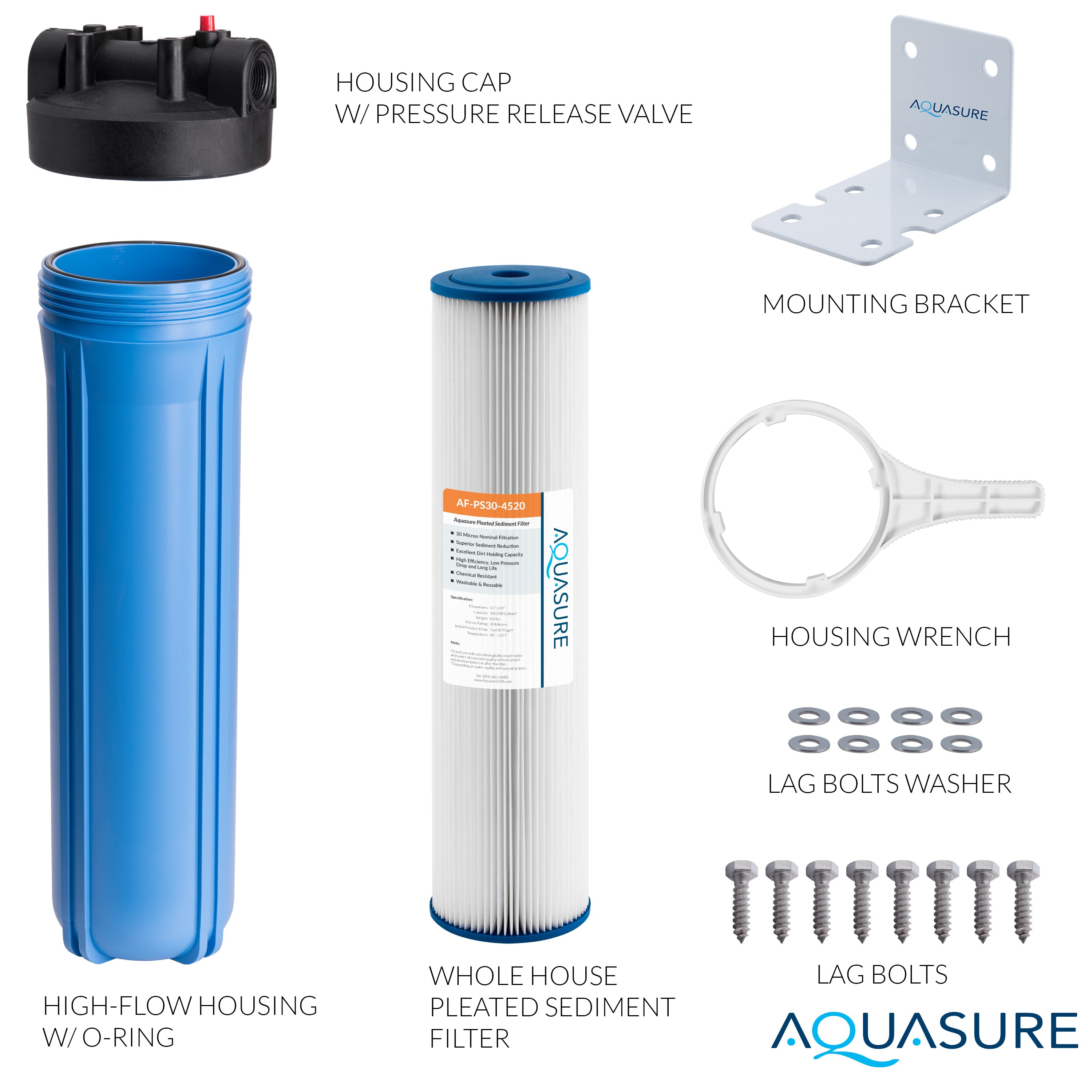 Fortitude V Series | 20" Whole House Pleated Sediment Filter - 30 Micron
