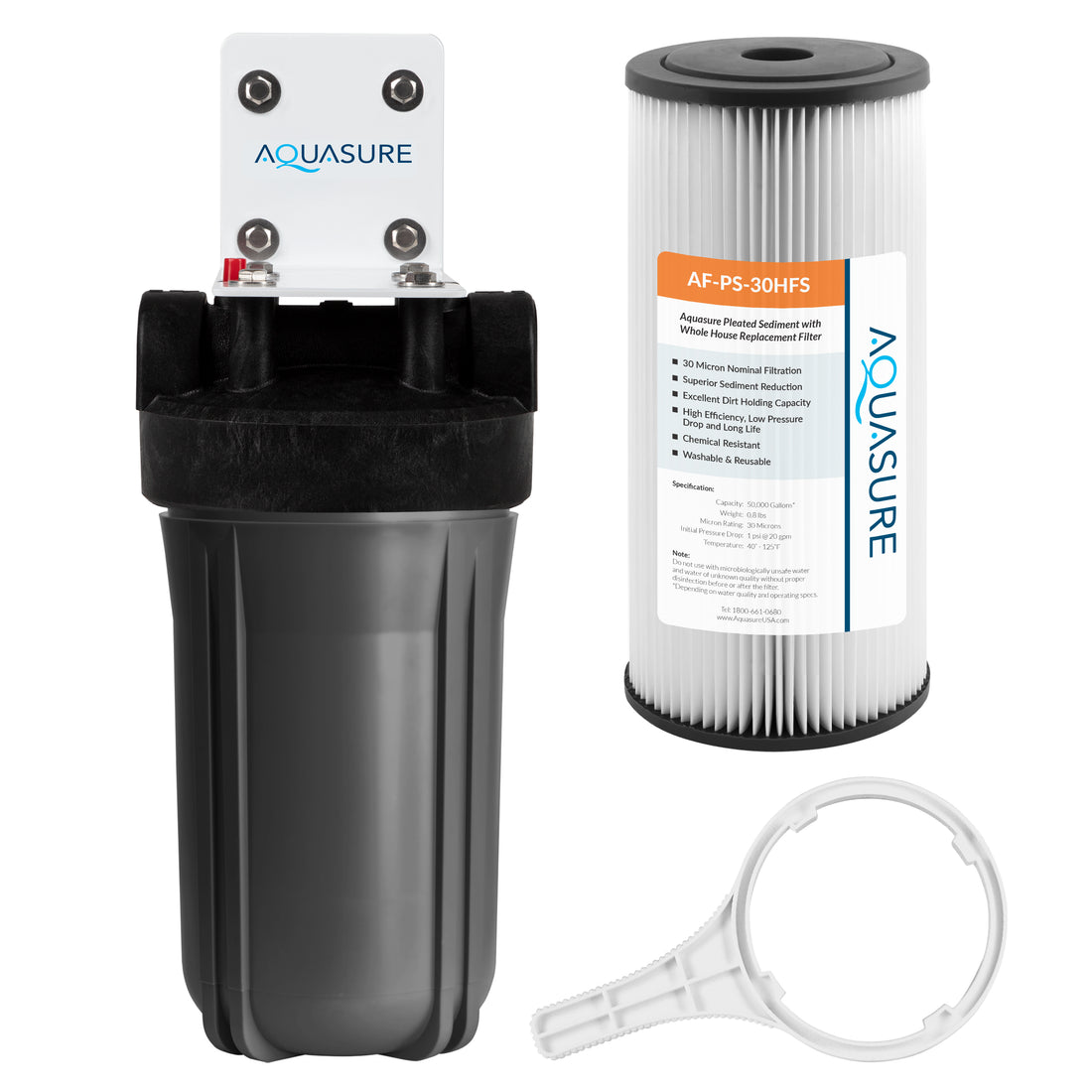 Fortitude V2 Series | Whole House Pleated Sediment Filter - 30 Micron Small Size
