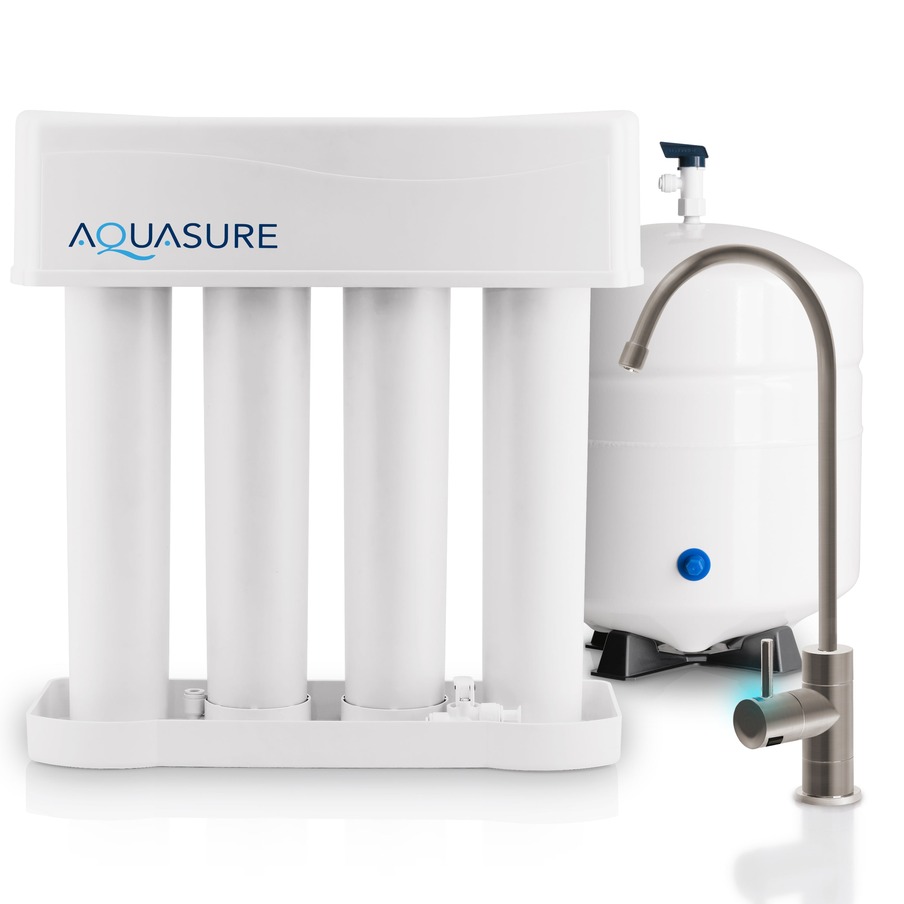 Premier Pro Series | 4-Stage Reverse Osmosis Water Filtration System with LED Faucet, 100 GPD