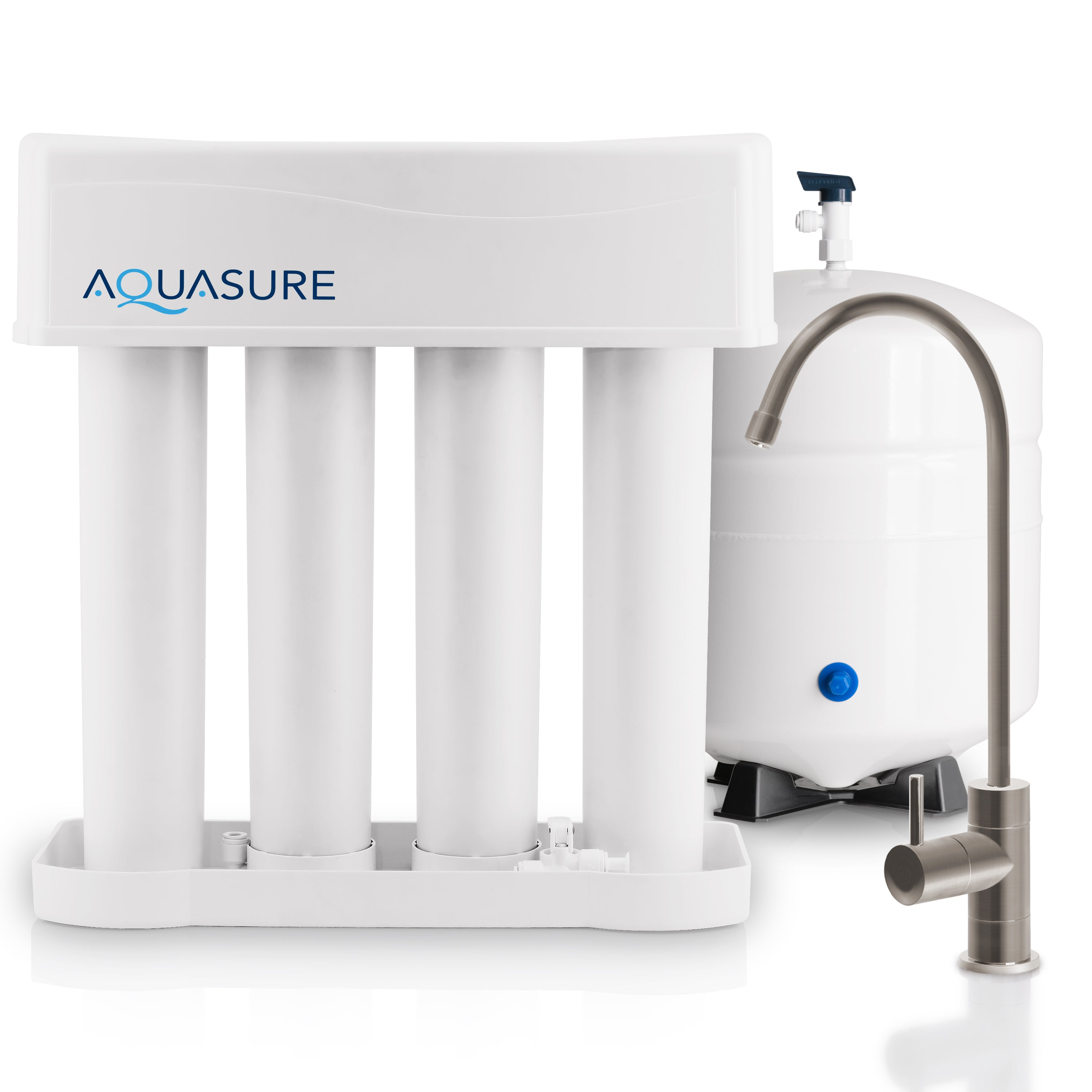 Premier Advanced Series | 4-Stage Reverse Osmosis Water Filtration System with Chrome Faucet, 75 GPD