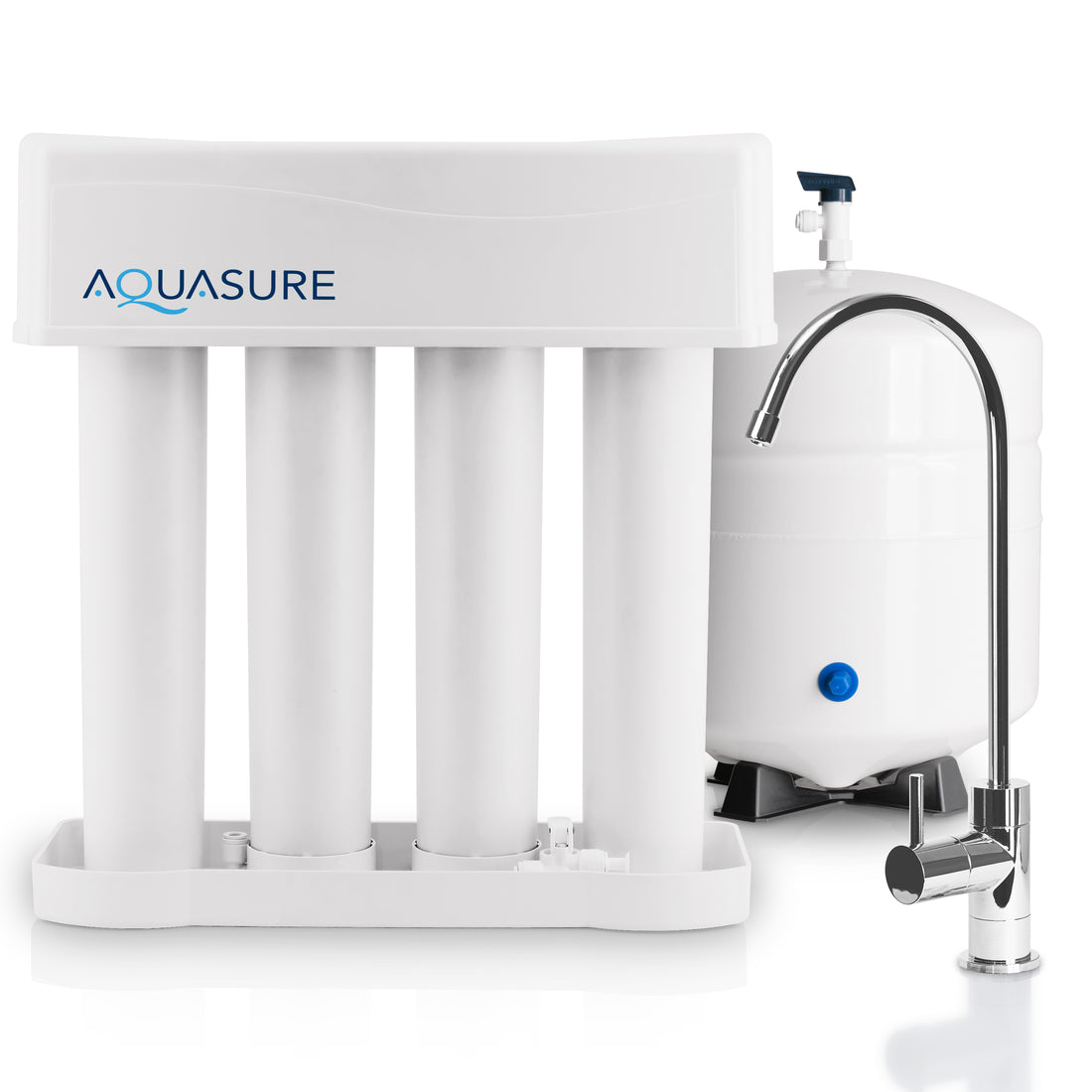 Premier Advanced Series | 4-Stage Reverse Osmosis Water Filtration System with NSF Certified Lead-Free Chrome Faucet, 75 GPD
