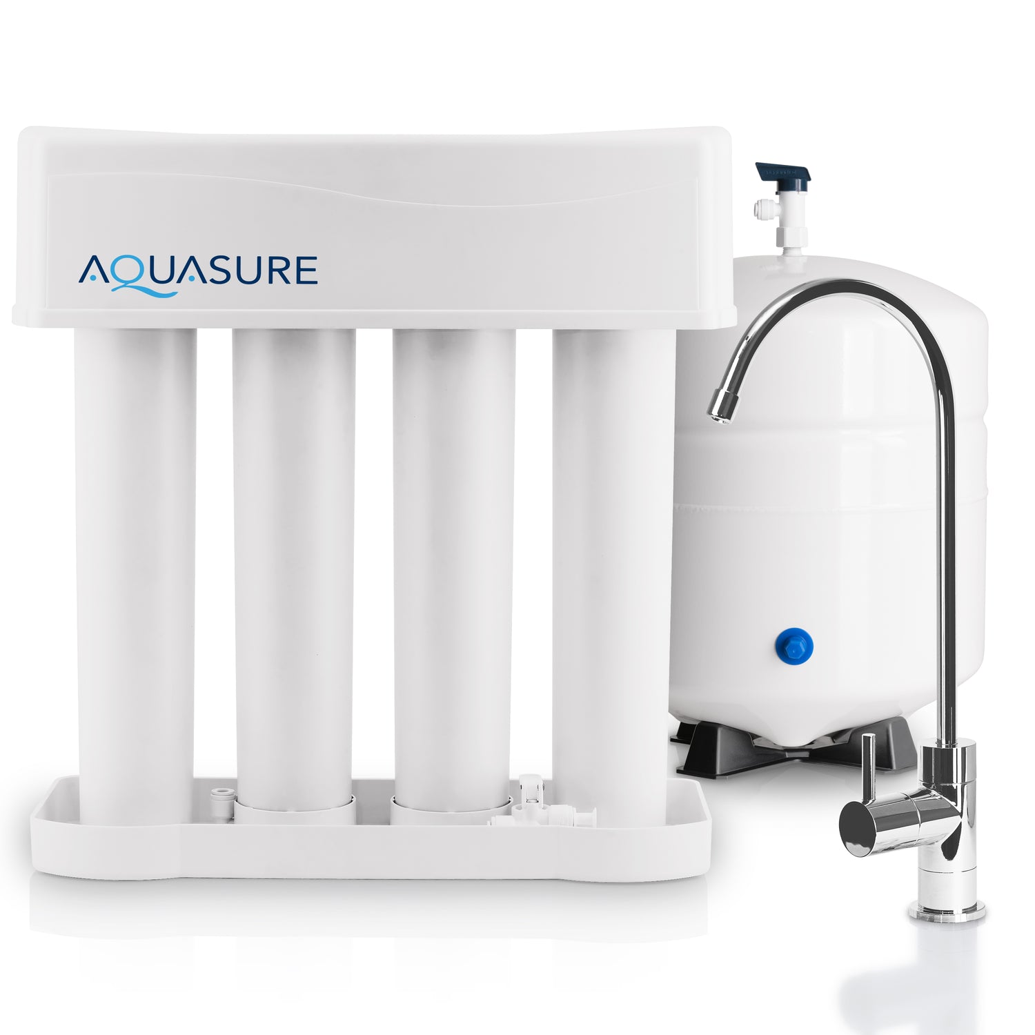 Premier Advanced Series | 4-Stage Reverse Osmosis Water Filtration System with NSF Certified Lead-Free Chrome Faucet, 75 GPD