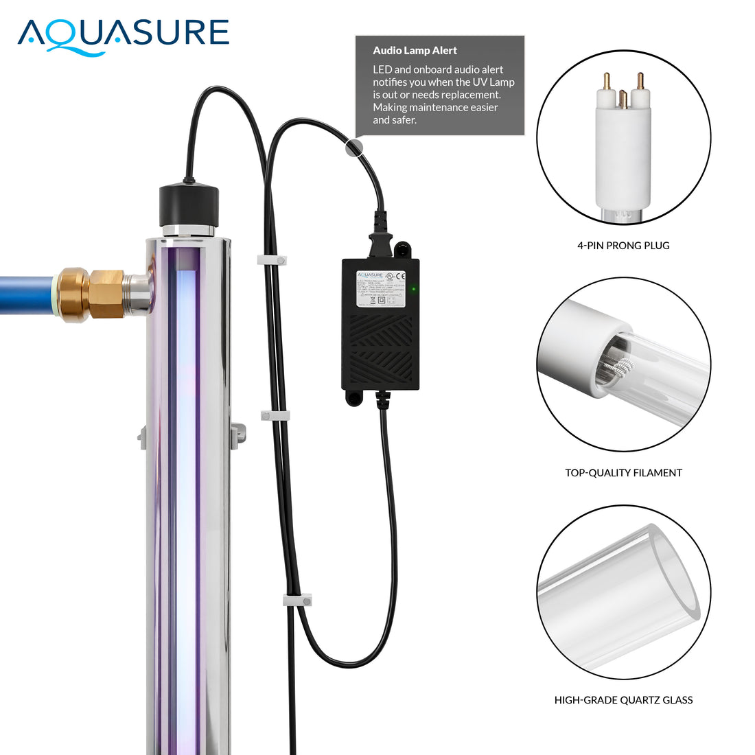 Quantum Series | 8 GPM Ultraviolet UV Light Whole House Filter System, 32W