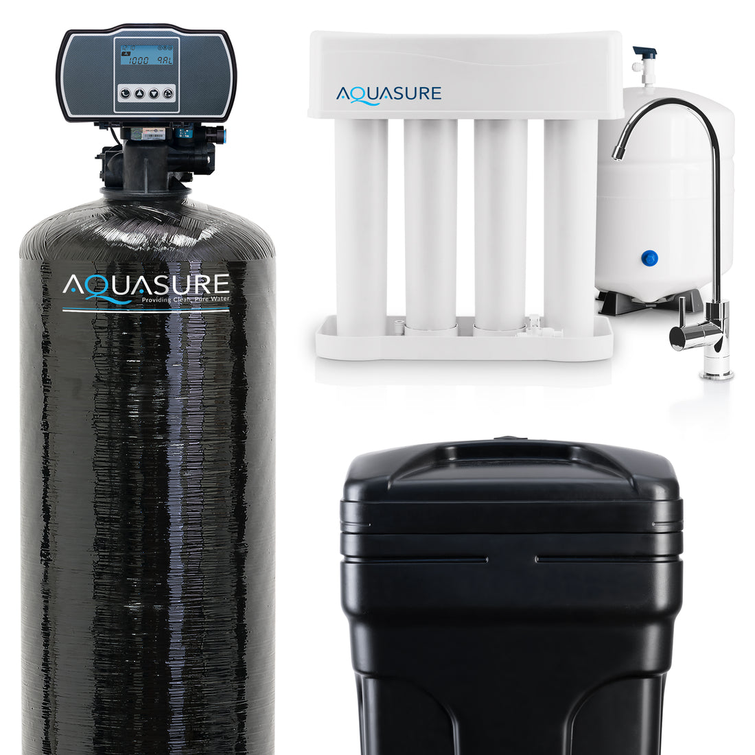 Harmony Series | 64,000 Grains Whole House Water Softener & 75 GPD Reverse Osmosis System Bundle
