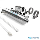Aquasure 18 GPM Ultraviolet UV Light Water Sterilizer Filter System for Whole House Water Sterilization Disinfection, 110-Volt, 48-Watt