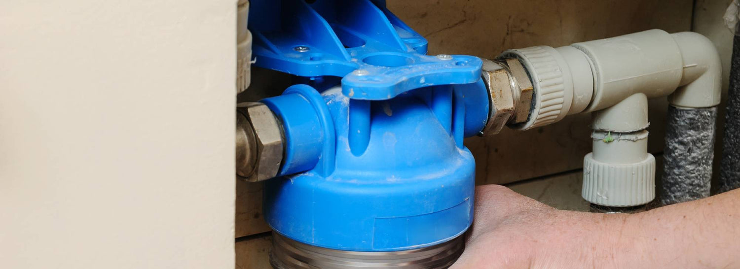 reverse osmosis system sanitization with hydrogen peroxide or bleach in first filter housing