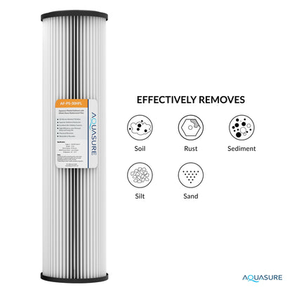 Aquasure Fortitude Series Complete Iron, Sediment &amp; Scale Inhibiting Replacement Filter Cartridge - 100K