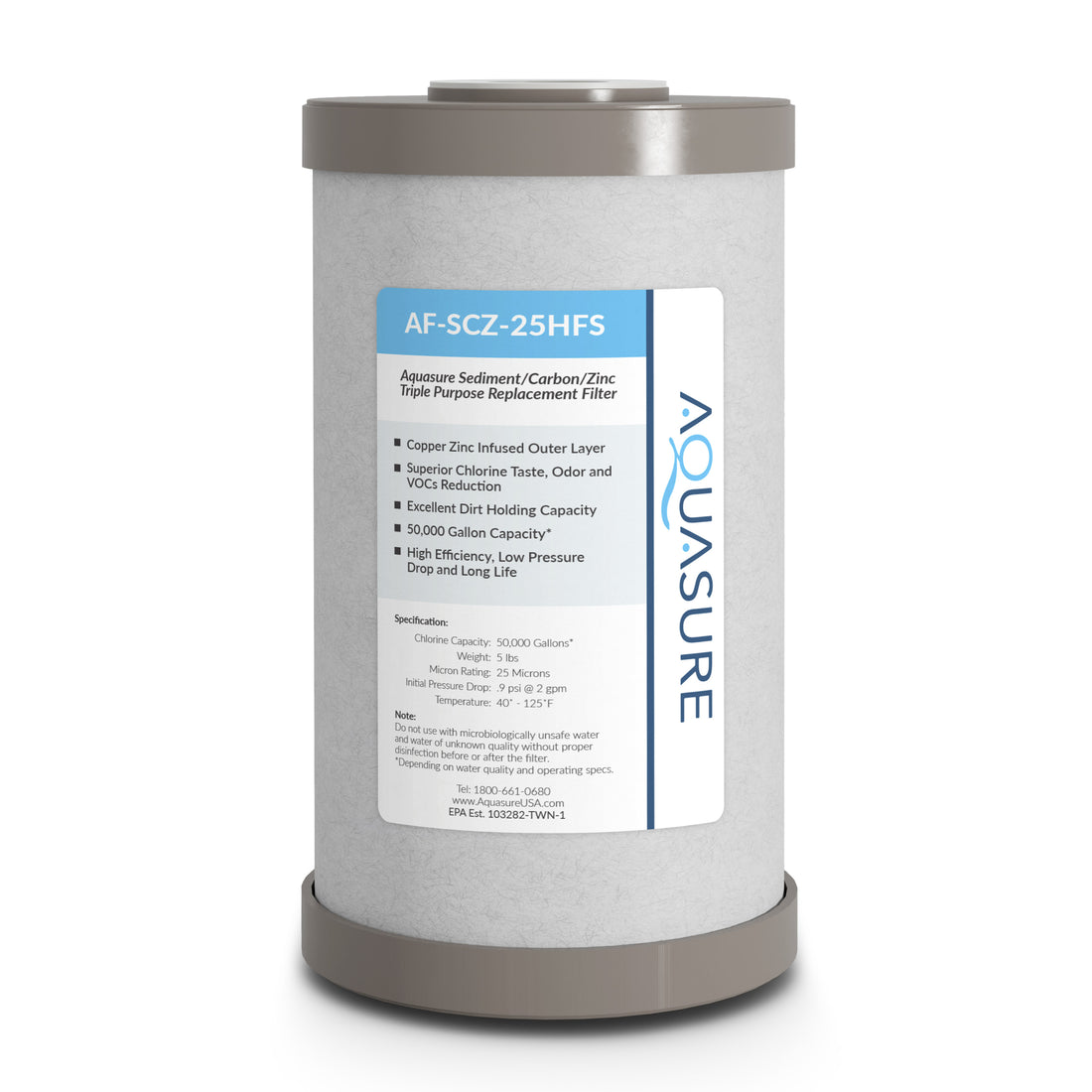 Fortitude V2 Series | Sediment/Carbon/Zinc Triple Purpose Replacement Filter - Standard