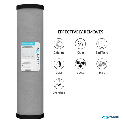 Aquasure Fortitude Series Complete Iron, Sediment &amp; Scale Inhibiting Replacement Filter Cartridge - 100K