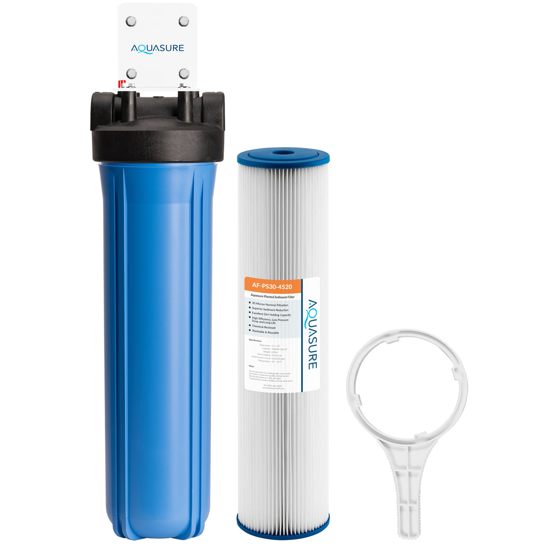 Fortitude V Series | 20&quot; Whole House Pleated Sediment Filter - 30 Micron