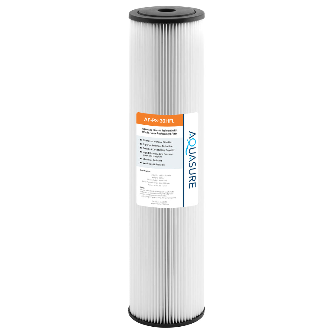 Fortitude V2 Series | High Flow 30 Micron Pleated Sediment Filter - Large Size