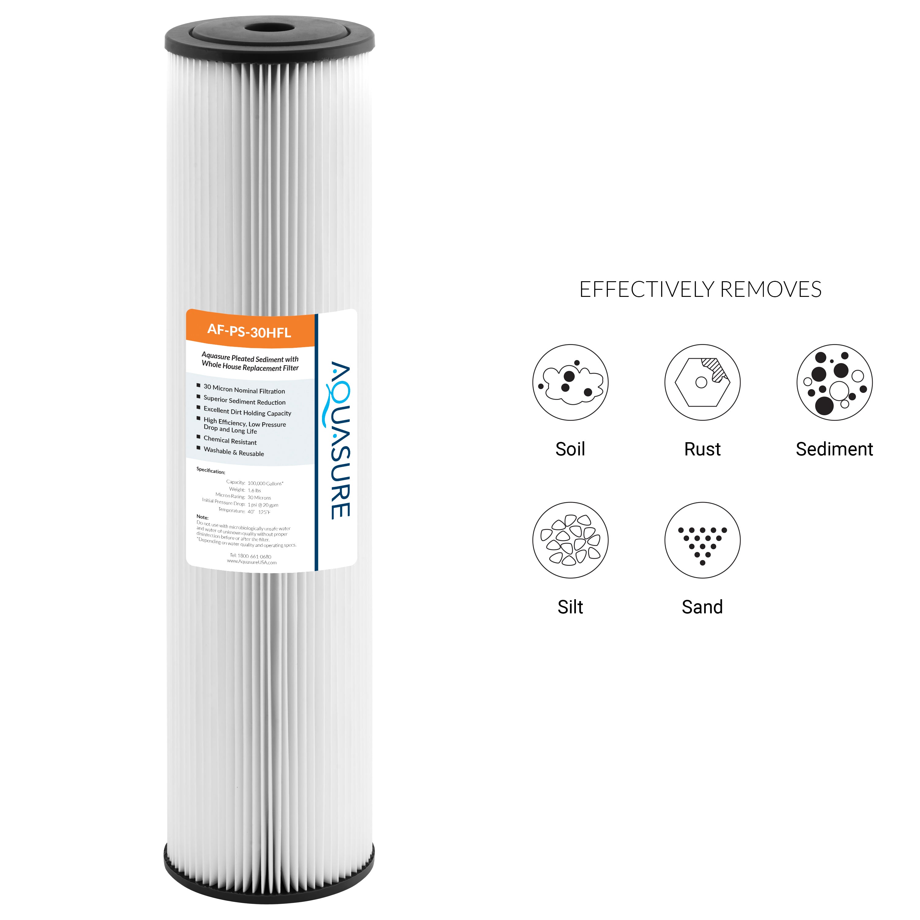 Fortitude V2 Series | High Flow 30 Micron Pleated Sediment Filter - Large Size