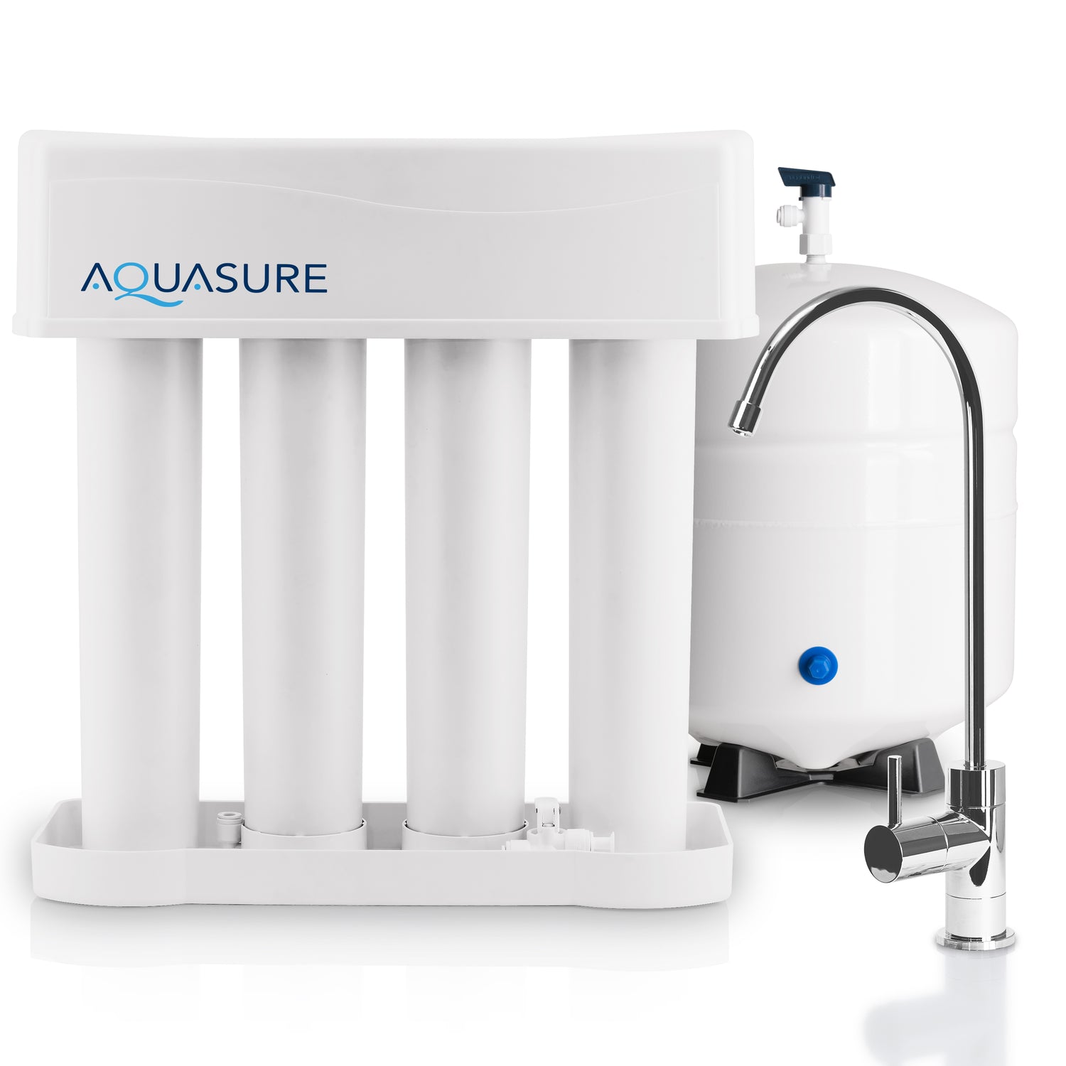 Premier Advanced Series | 4-Stage Reverse Osmosis Water Filtration System with Chrome Faucet, 75 GPD