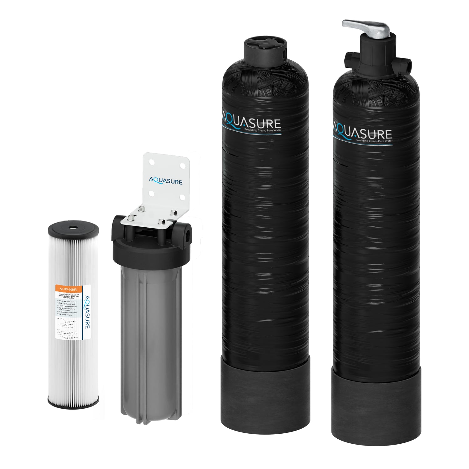 Serene Lite Series | 800K Gallons Whole House Salt-Free Conditioning/Softening Descaler Bundle with Water Treatment System and Pleated Sediment Pre-Filter