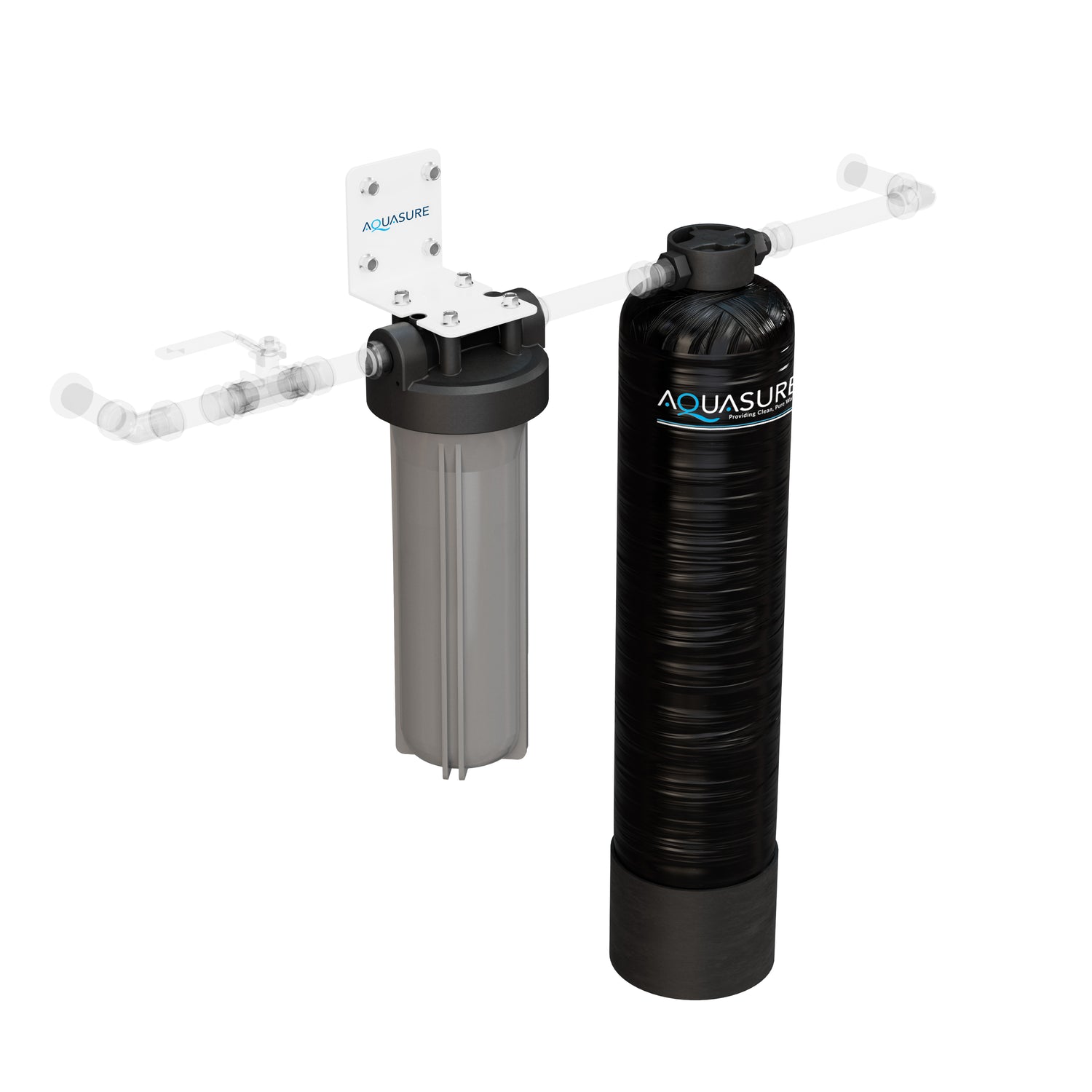 Serene Lite Series | 800K Gallons Whole House Salt-Free Water Conditioning/Softening Descaler System with Triple Purpose Filter