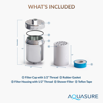 Aquasure Sparkle Series 10,000 Gallons High Capacity Shower Filter