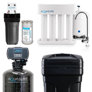Signature Pro | Whole House Water Filter Bundle with 72,000 Grains Softener, 75 GPD Reverse Osmosis System & Triple Purpose Pre-Filter