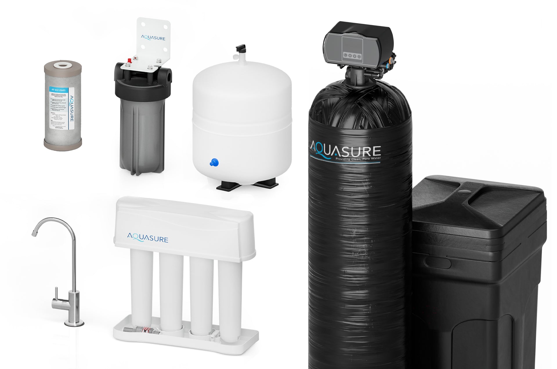 Aquasure Water Softener Brine Tank with Digital Control Head and 