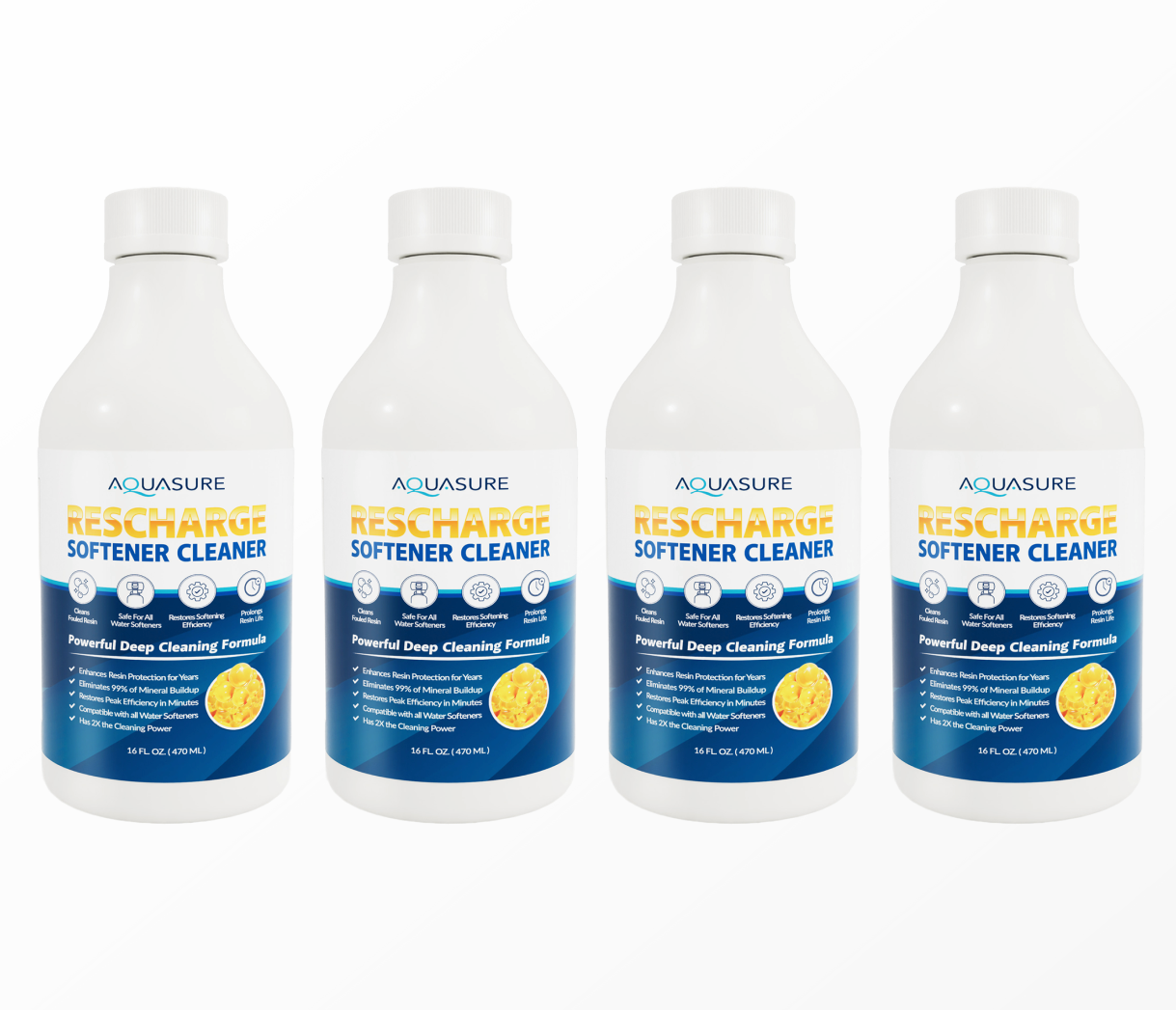 Aquasure Rescharge | Resin Cleaning Solution for Water Softeners | 16 FL. OZ.