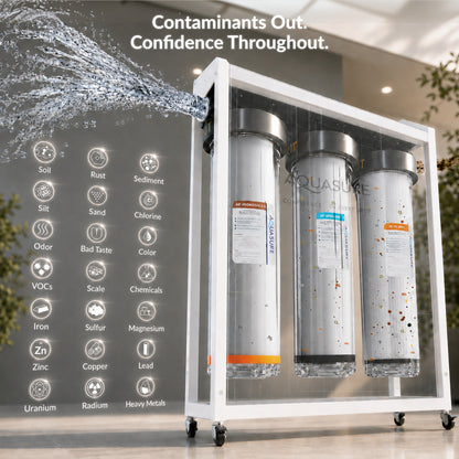 Aquasure Fortitude Series Complete Iron, Sediment &amp; Scale Inhibiting Replacement Filter Cartridge - 100K
