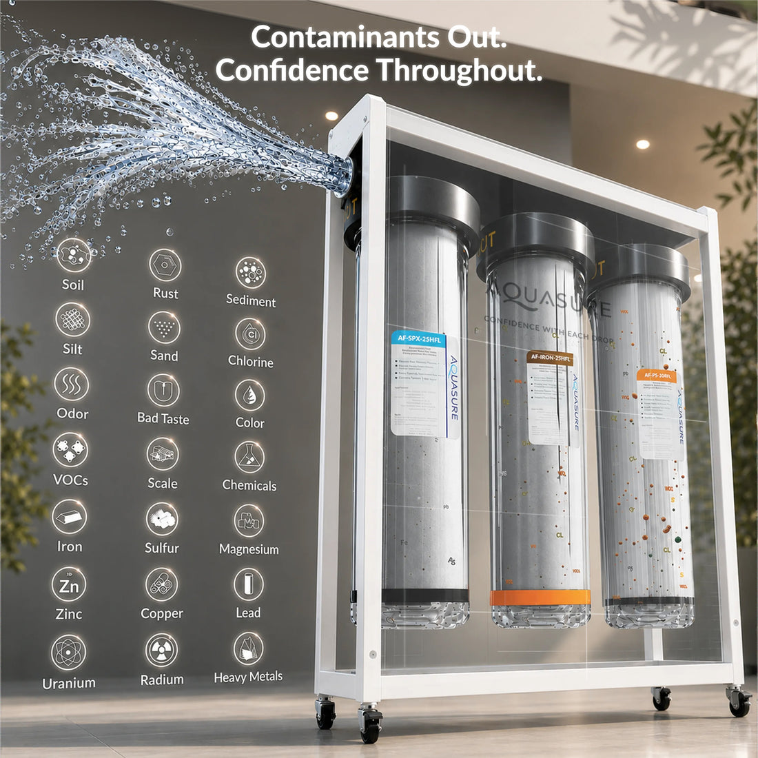 Fortitude Tri-Stage Whole House Iron Removal System | 100K Gallon Capacity Filtration