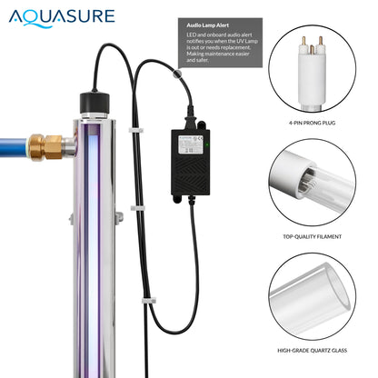 Quantum Series | 8 GPM Ultraviolet UV Light Whole House Filter System, 32W