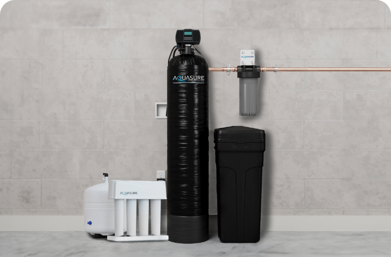 Signature Pro Series | 3-in-1 Whole House Water Filtration Bundle with Softener, Pre-Filter, RO System