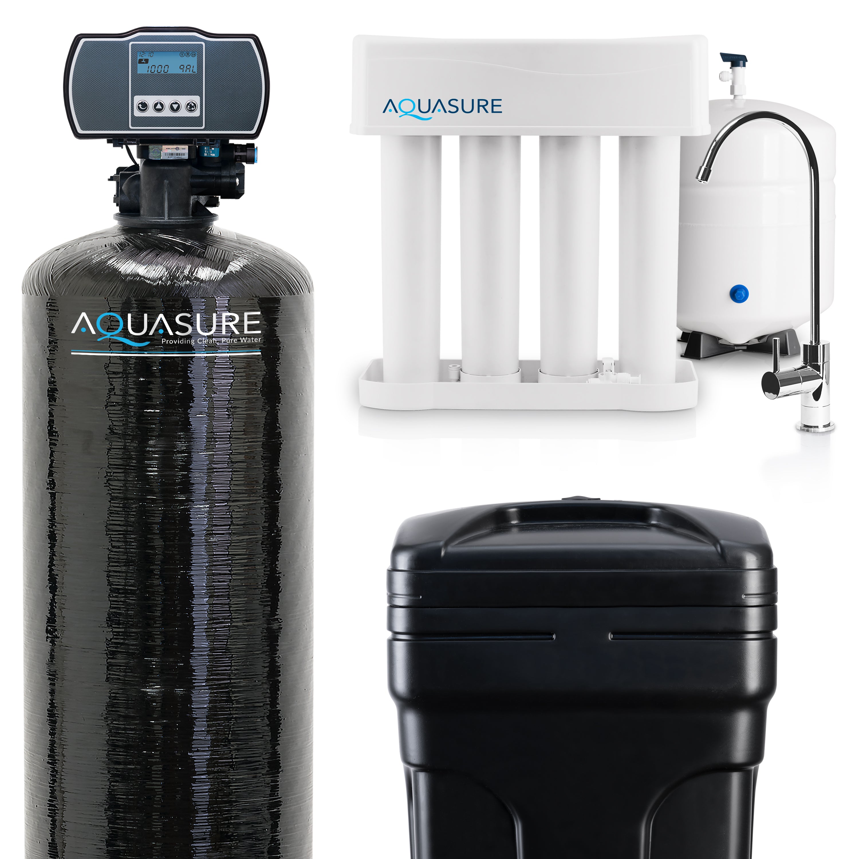 Harmony Series | 64,000 Grains Whole House Water Softener &amp; 75 GPD Reverse Osmosis System Bundle