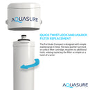 Aquasure Fortitude Compact Multi-Purpose Under Sink Water Filter System with Carbon/KDF Media
