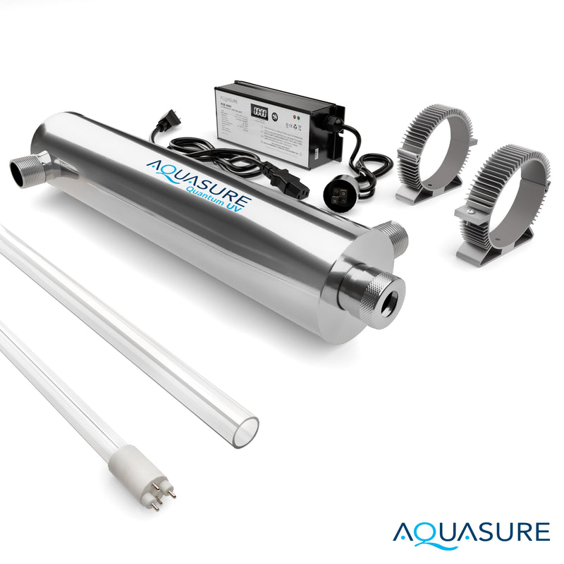 Aquasure 18 GPM Ultraviolet UV Light Water Sterilizer Filter System for Whole House Water Sterilization Disinfection, 110-Volt, 48-Watt